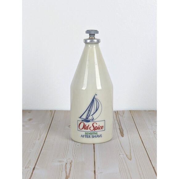 Vintage Old Spice After Shave Sensitive Original 4oz Star Cap 1993 Empty Bottle - Picture 1 of 7